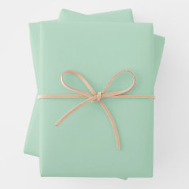 Elegantes Minze Green Wrapping Paper Set Geschenkpapier Set