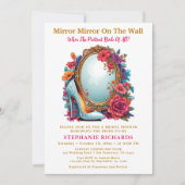 Elegantes Mirror Shoe Floral Brautparty Einladung (Vorderseite)