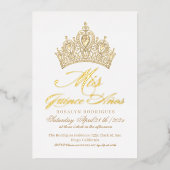 Elegantes Mis Quince Anos White Gold Foto Folieneinladung (Vorderseite)