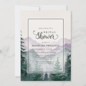 Elegantes Misty Mountain Forest Brautparty Einladung (Vorderseite)