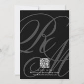 Elegantes Mit Monogramm Bacherlor-Party mit QR-Cod Einladung (Rückseite)