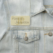 Elegantes Mit Monogramm Beige und Golden: Kalligra Namensschild (Beispiel)