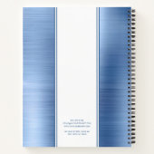 Elegantes Mit Monogramm blaues Business Notizblock (Rückseite)