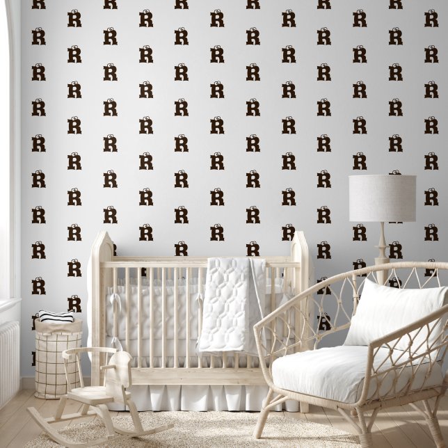 Elegantes, Mit Monogramm-braunes, einfaches gestaf Tapete (Kinder)