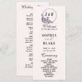 Elegantes Mit Monogramm Cremes-Hochzeitsprogramm (Vorne/Hinten)