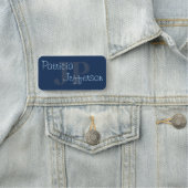 Elegantes Mit Monogramm Dark Blue: Modernes Berufl Namensschild (Beispiel)