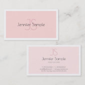 Elegantes Mit Monogramm Design Minimalistischer Lu Visitenkarte (Vorne/Hinten)