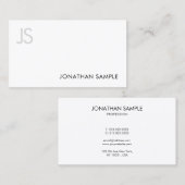 Elegantes Mit Monogramm Design Modernes Schlicht Visitenkarte (Vorne/Hinten)
