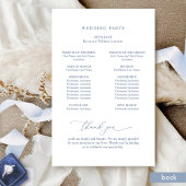 Elegantes Mit Monogramm Dusty Blue Wedding Program