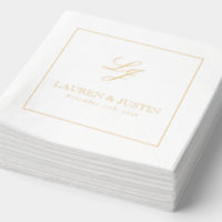 Elegantes Mit Monogramm einfaches Skript Hochzeit 