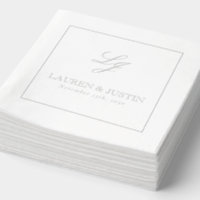 Elegantes Mit Monogramm Einfaches Skript-Hochzeits