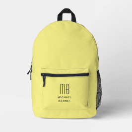 Elegantes Mit Monogramm-Gelb Bedruckter Rucksack