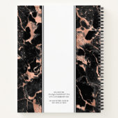 Elegantes Mit Monogramm Geschäft Notizblock (Rückseite)