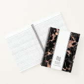 Elegantes Mit Monogramm Geschäft Notizblock (Innenseite)