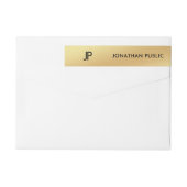 Elegantes Mit Monogramm Gold Modernes Glam Schlich (Rückseite)