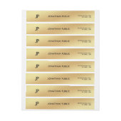 Elegantes Mit Monogramm Gold Modernes Glam Schlich (Bogen)