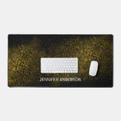 Elegantes Mit Monogramm Gold Shine Sterne Desk Mat Schreibtischunterlage (Tastatur & Maus)