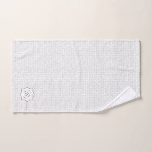 Elegantes Mit Monogramm, grau geometrisches Muster Badhandtuch Set (Handtuch)