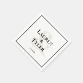 Elegantes Mit Monogramm Hochzeitsempfang Serviette (Ecke)