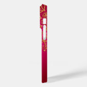 Elegantes Mit Monogramm Hot Pink und Gold Mandala Case-Mate iPhone Hülle (Rückseite / Links)