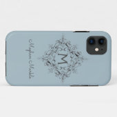Elegantes Mit Monogramm klassisches Case-Mate-iPho Case-Mate iPhone Hülle (Rückseite (Horizontal))