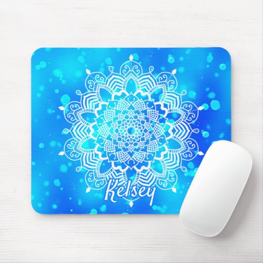 Elegantes Mit Monogramm Mandala-Muster Mousepad (Mit Mouse)
