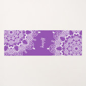 Elegantes Mit Monogramm Mandala-Muster Yogamatte (Rückseite (Horizontal))