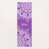Elegantes Mit Monogramm Mandala-Muster Yogamatte (Rückseite)
