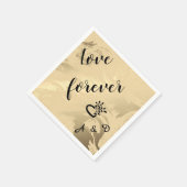 Elegantes mit Monogramm Marmorgold Serviette (Ecke)