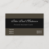 Elegantes mit Monogramm nobles Visitenkarte (Rückseite)