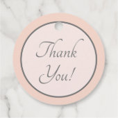 Elegantes Mit Monogramm Peach und Gray Geschenkanhänger (Rückseite)