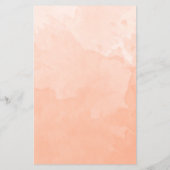 Elegantes Mit Monogramm Peach Watercolor Wedding M (Rückseite)