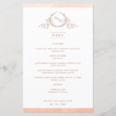 Elegantes Mit Monogramm Peach Watercolor Wedding M (Vorderseite)