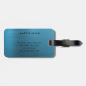 Elegantes, Mit Monogramm, rostfarbenes Metall Gepäckanhänger (Rückseite horizontal)