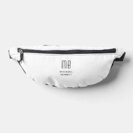 Elegantes Mit Monogramm Schwarz-Weiß Bauchtasche