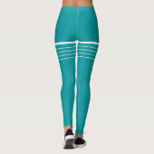 Elegantes mit Monogramm Training in Blau Leggings (Rückseite)