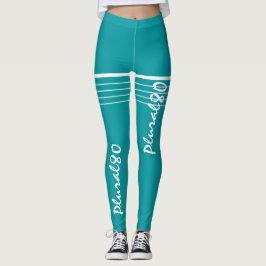 Elegantes mit Monogramm Training in Blau Leggings