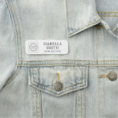 Elegantes Mitarbeiter-Logo Magnetisch oder Steckna Namensschild (Beispiel)