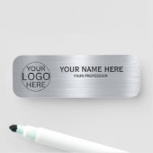 Elegantes Mitarbeiter-Magnet- oder Sicherheitsname Namensschild (Beispiel)