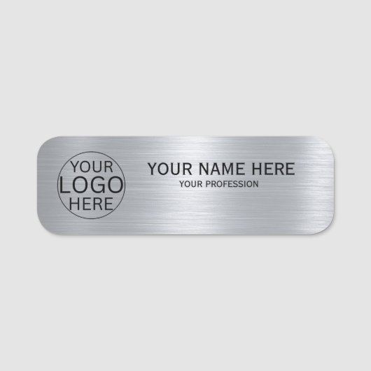 Elegantes Mitarbeiter-Magnet- oder Sicherheitsname Namensschild (Vorderseite)