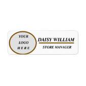 Elegantes Mitarbeiternamensschild (Vorne)