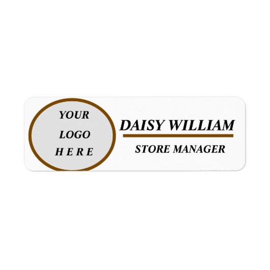 Elegantes Mitarbeiternamensschild (Vorne)