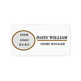 Elegantes Mitarbeiternamensschild Adressaufkleber