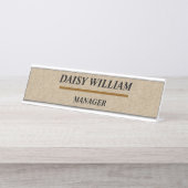 Elegantes Mitarbeiternamensschild Schreibtischnamensplakette (Vorderseite )