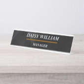 Elegantes Mitarbeiternamensschild Schreibtischnamensplakette (Vorderseite )