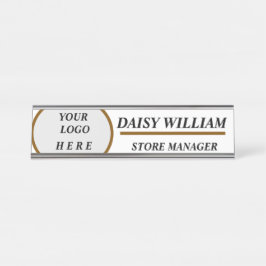 Elegantes Mitarbeiternamensschild Schreibtischnamensplakette