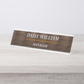 Elegantes Mitarbeiternamensschild Schreibtischnamensplakette (Vorderseite )