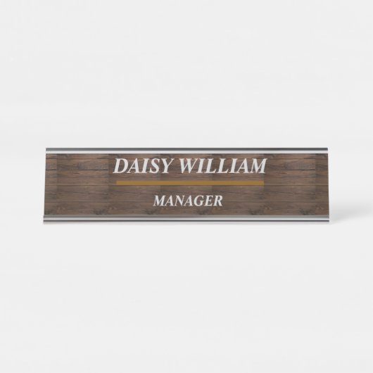 Elegantes Mitarbeiternamensschild Schreibtischnamensplakette (Vorderseite )