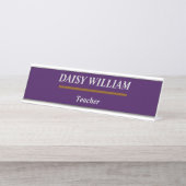 Elegantes Mitarbeiternamensschild Schreibtischnamensplakette (Vorderseite )