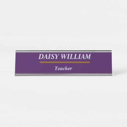 Elegantes Mitarbeiternamensschild Schreibtischnamensplakette (Vorderseite )